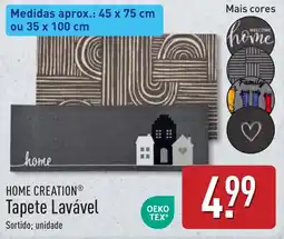 ALDI Home creation tapete lavável promoção