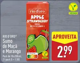 ALDI Rio d'oro sumo de maçã e morango promoção