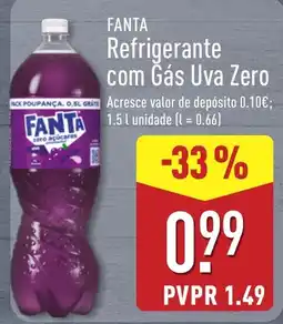 ALDI Fanta refrigerante com gás uva zero promoção