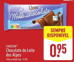 ALDI Choceur chocolate de leite dos alpes promoção