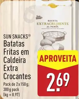 ALDI Sun Snacks Batatas Fritas em Caldeira Extra Crocantes promoção