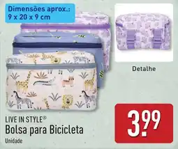 ALDI Live in style bolsa para bicicleta promoção