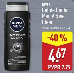ALDI nivea men gel de banho men active clean promoção