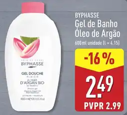 ALDI byphasse gel de banho óleo de argão promoção