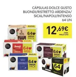 Recheio Buondi - cápsulas dolce gusto /ristretto ardenza/sical/napoli/intenso promoção
