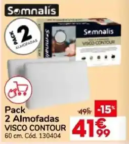 Conforama Somnalis 2 Almofadas Visco Contour promoção