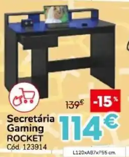 Conforama Secretária Gaming Rocket promoção