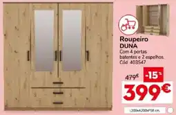 Conforama Roupeiro Duna promoção