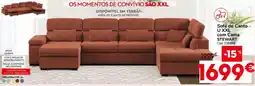 Conforama Sofá de Canto U XXL com Cama Stewart promoção