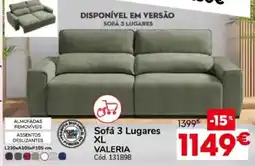 Conforama Sofá 3 Lugares XL Valeria promoção