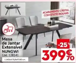 Conforama Mesa de jantar extensível nungwi promoção