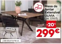 Conforama Mesa de jantar extensível olivia promoção