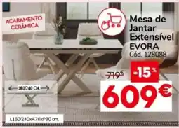 Conforama Mesa de Jantar Extensível Evora promoção