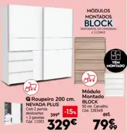 Conforama Roupeiro 200 cm. nevada plus promoção