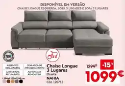 Conforama Chaise Longue 3 Lugares Direita NAHIA promoção