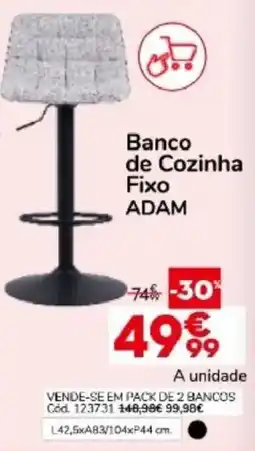 Conforama Banco de Cozinha Fixo Adam promoção