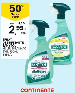 Continente spray desinfetante sanytol multiusos promoção