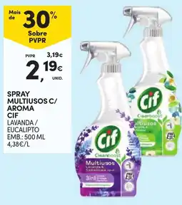 Continente spray multiusos c/ aroma cif lavanda / eucalipto promoção