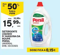 Continente Detergente líquido p/ máquina da roupa persil universal promoção