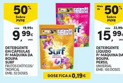 Continente Detergente em cápsulas p/ máquina da roupa surf frutos exóticos/ tropical promoção