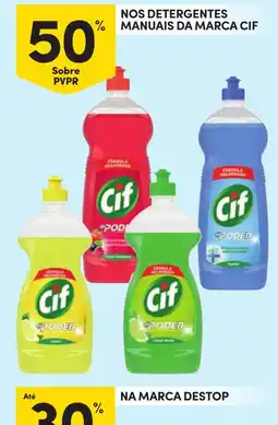 Continente detergentes manuais da marca cif promoção