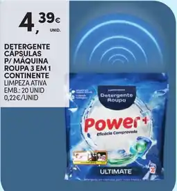 Continente Detergente roupa power ultimate promoção