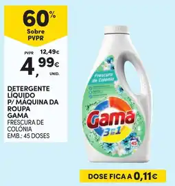 Continente Detergente líquido p/ máquina da roupa gama frescura de colónia promoção