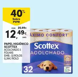 Continente Papel higiênico scottex acolchado promoção