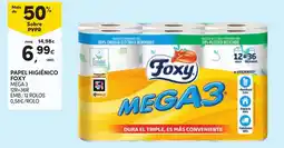 Continente Papel higiénico foxy mega 3 promoção