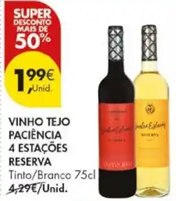 Pingo Doce Vinho Tejo Paciência 4 Estações Reserva promoção