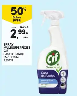 Continente spray multisuperfícies cif casa de banho promoção