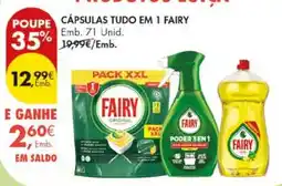 Pingo Doce Cápsulas tudo em 1 fairy promoção