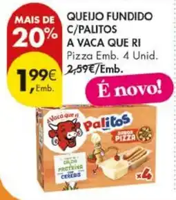 Pingo Doce Queijo fundido c/palitos a vaca que ri promoção