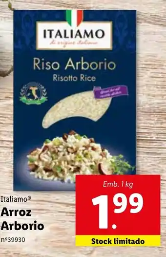 Lidl Italiamo Arroz Arborio 1kg promoção