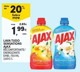 Continente lava tudo sensations ajax reconfortante/energizante promoção