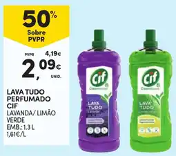 Continente Lava tudo perfumado cif lavanda/ limão verde promoção
