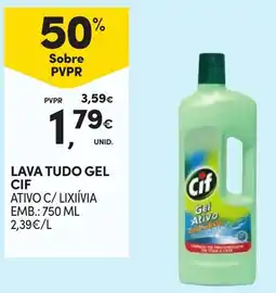 Continente lava tudo gel cif promoção