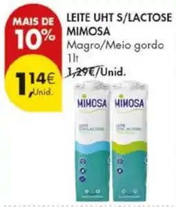 Pingo Doce Leite uht s/lactose mimosa promoção