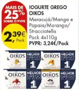 Pingo Doce Iogurte grego oikos promoção