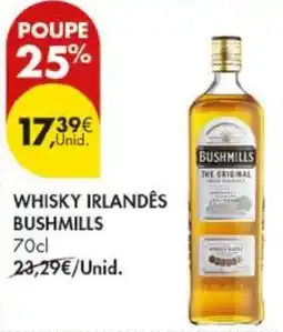 Pingo Doce whisky irlandês bushmills promoção
