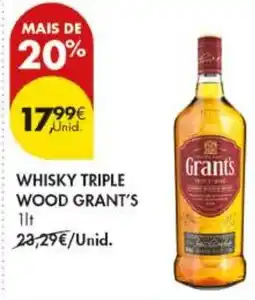 Pingo Doce whisky triple wood grant's promoção