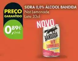 Pingo Doce Sidra 0,0% álcool bandida not lemonade promoção