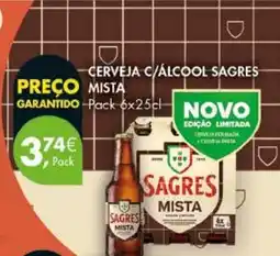 Pingo Doce Cerveja c/álcool sagres mista promoção