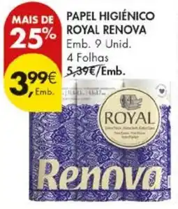 Pingo Doce Papel higiênico royal renova promoção