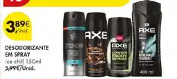 Pingo Doce axe desodorante em spray ice chill 150ml promoção