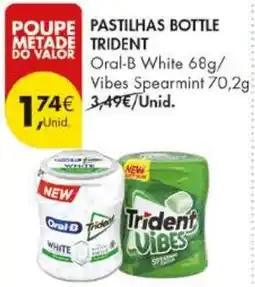Pingo Doce pastilhas bottle trident oral-b white vibes spearmint promoção