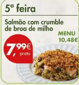 Pingo Doce Salmão com crumble de broa de milho promoção
