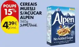 Pingo Doce Cereais Muesli S/Açúcar Alpén promoção
