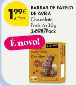Pingo Doce Barras de farelo de aveia chocolate promoção