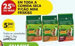 Pingo Doce comida seca p/cão mini friskies promoção